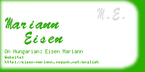 mariann eisen business card